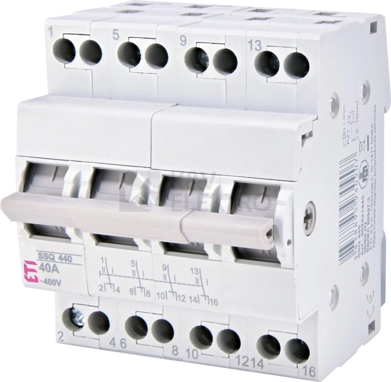 Obrázek produktu Přepínač ETI SSQ 440 4P 40A I-0-II 002421445 0