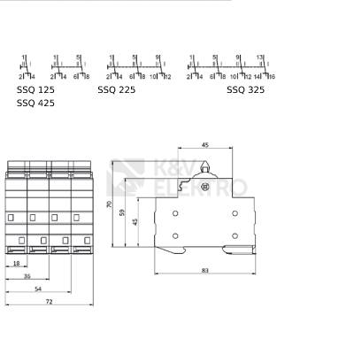 Obrázek produktu  Přepínač ETI SSQ 440 4P 40A I-0-II 002421445 1