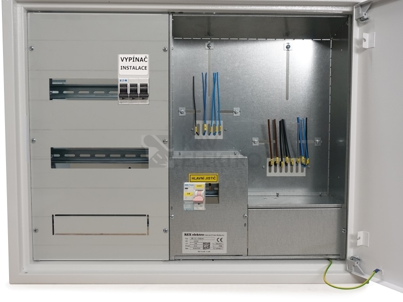 Obrázek produktu  Elektroměrový rozvaděč pro fotovoltaiku REX Elektro RE 1/1 FVE+36M podružná část vlevo zapuštěný bílý pro ČEZ EGD (E.ON) 51064 1