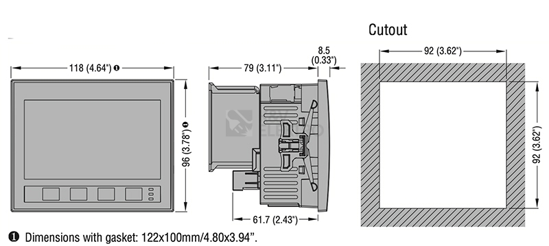 Obrázek produktu  Multimetr panelový GLCD LOVATO DMG7500 RS485 1