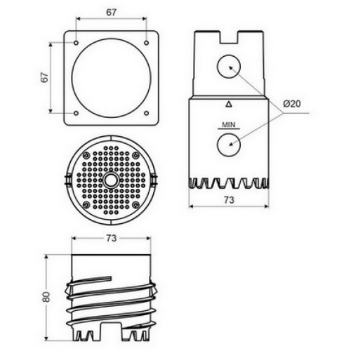 Montážní deska Kopos MDFZ 80/VDZ KB do finálního zateplení s vrtákem