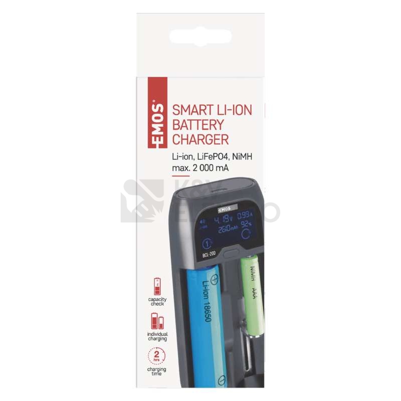 Obrázek produktu Univerzální nabíječka li-ion baterií EMOS BCL-20D N9221 1