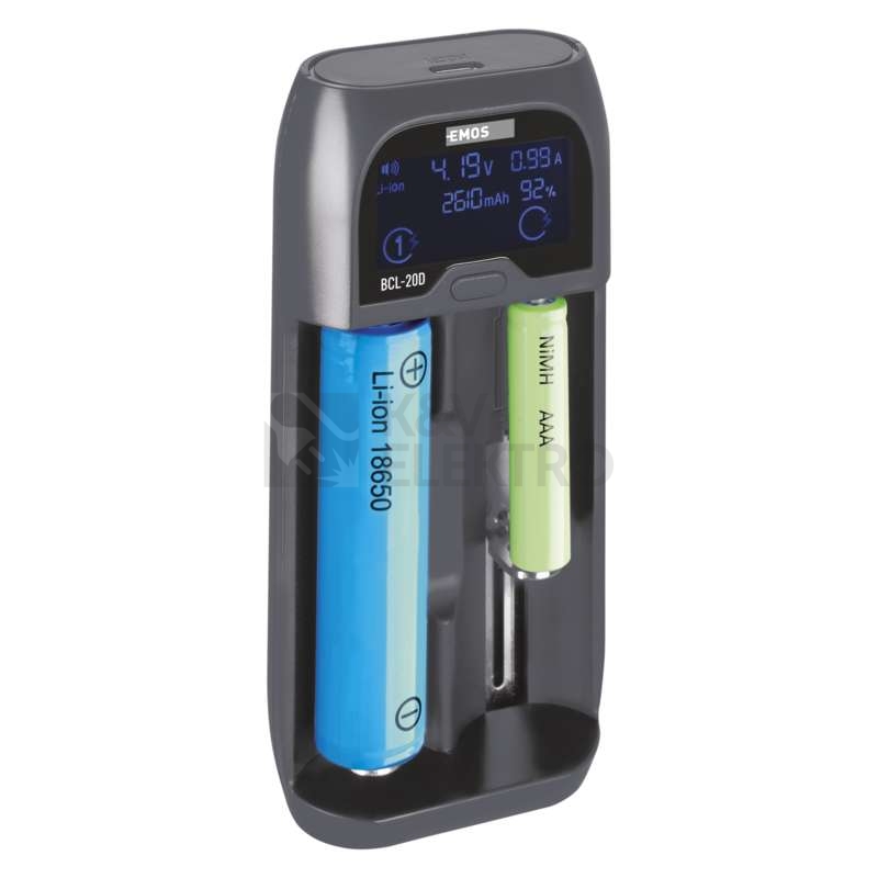Obrázek produktu Univerzální nabíječka li-ion baterií EMOS BCL-20D N9221 4