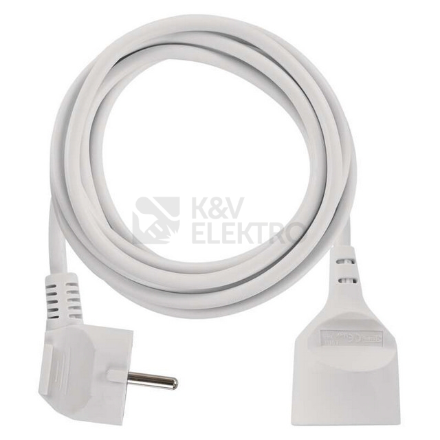 Obrázek produktu Prodlužovací kabel 3m 1zásuvka bílý PVC EMOS P0113R 0