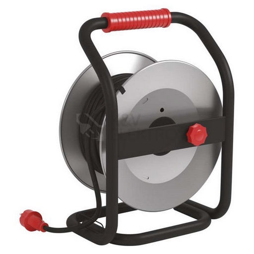 Obrázek produktu Prodlužovací kabel na bubnu 25m/4zásuvky 3x1,5mm2 černá EMOS P084255 1908242514 9