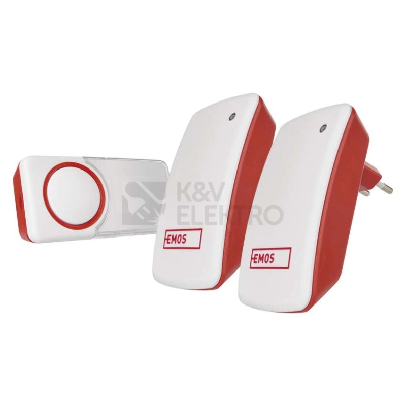 Obrázek produktu Bezbateriový domovní bezdrátový zvonek EMOS P5750.2R do zásuvky 9