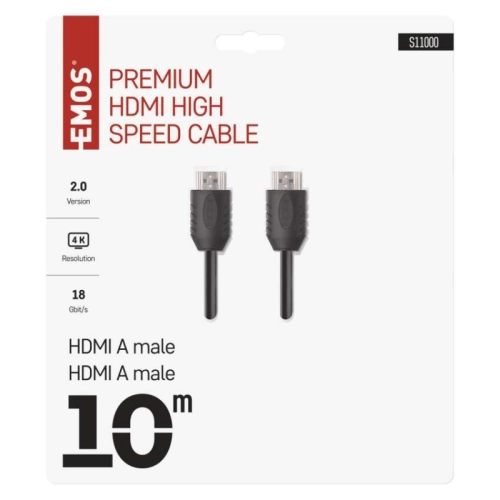 HDMI high speed kabel 2.0 EMOS S11000 A-A vidlice, délka 10m (obrázek 4)