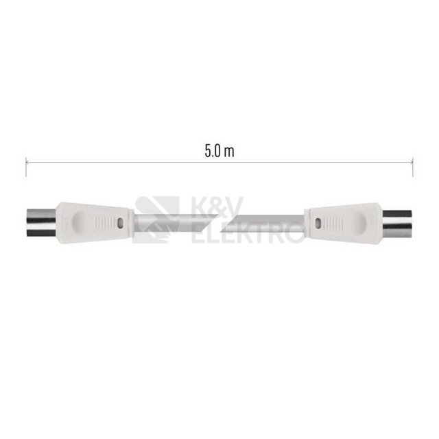 Obrázek produktu  Anténní koaxiální kabel EMOS S30500 5m rovné koncovky 6