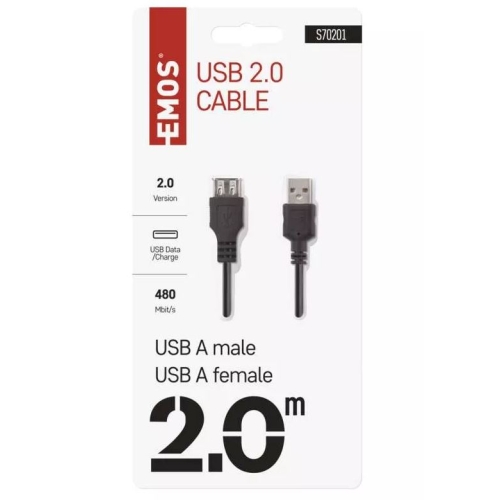 USB kabel EMOS 2.0 A–A 2m S70201