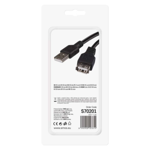 USB kabel EMOS 2.0 A–A 2m S70201 (obrázek 5)