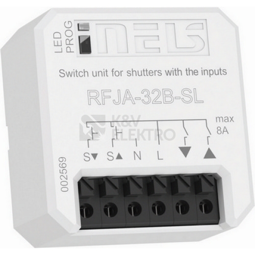 Bezdrátový přijímač pro žaluzie INELS ELKO EP RFJA-32B-SL