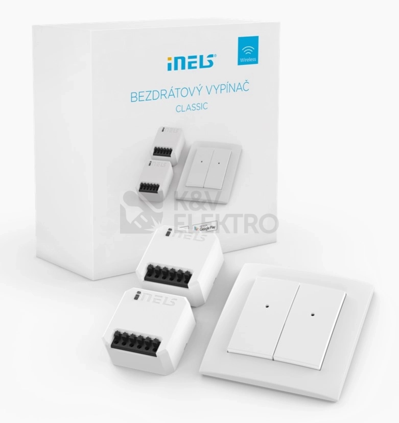 Obrázek produktu Bezdrátový spínací set INELS Elko EP WSC-24-W CLASSIC 8288 (2x RFSAI-11B-SL + RFWB-40/G) 0