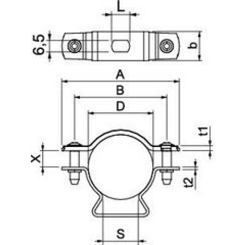Distanční příchytka OBO ASL 733 30 G d=25-30mm 1362772 (obrázek 4)