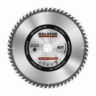 Obrázek produktu Pilový kotouč na dřevo 254mm 60T KREATOR KRT020428 0