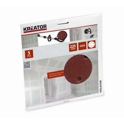 Levně Brusný kotouč 225mm G60 5ks KREATOR KRT232004