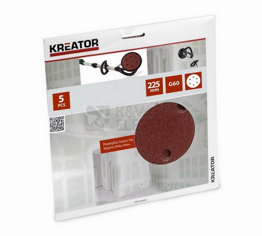 Obrázek produktu Brusný kotouč 225mm G60 5ks KREATOR KRT232004 0