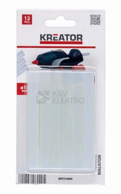 Obrázek produktu Tavné tyčinky 11mm 12ks KREATOR KRT310003 1