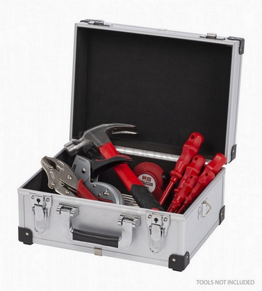 Obrázek produktu Hliníkový kufr prázdný 320x230x160mm stříbrný KREATOR KRT640106S 4