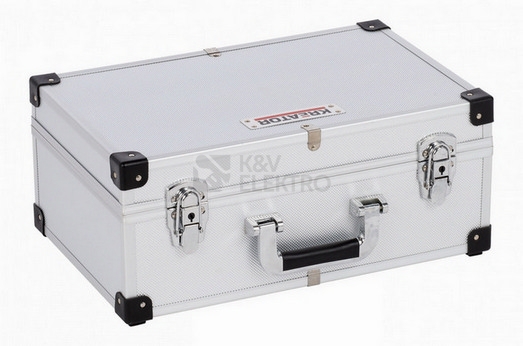 Obrázek produktu Hliníkový kufr prázdný 420x265x173mm stříbrný KREATOR KRT640260S 0