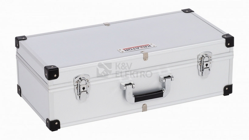 Obrázek produktu Hliníkový kufr prázdný 560x265x173mm stříbrný KREATOR KRT640280S 0