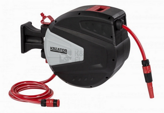 Obrázek produktu  Samonavíjecí buben se zahradní hadicí 20m 1/2" KREATOR KRTGR6713 1