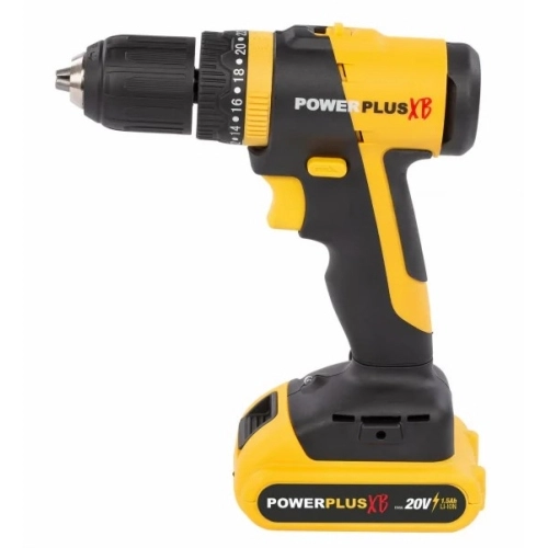 Aku vrtačka s příklepem PowerPlus POWXB10070 20V bezuhlíková 2x aku 1,5Ah + 362ks příslušenství (obrázek 9)