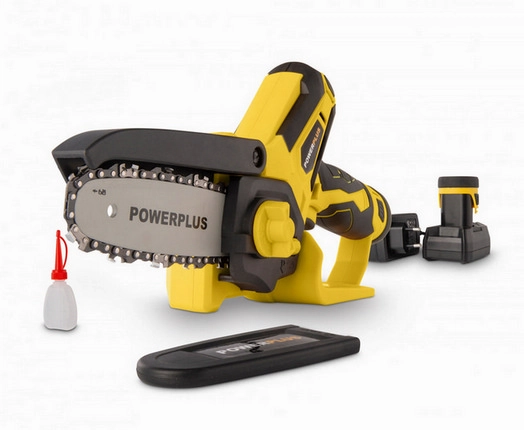 AKU jednoruční řetězová pila 100mm 12V 2x aku 2Ah PowerPlus POWXG1045