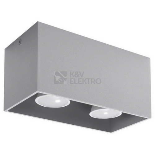 Stropní svítidlo SOLLUX Quad maxi GU10 2x40W bez zdroje SL.0382 šedá