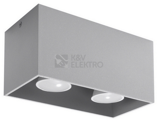 Obrázek produktu  Nástěnné svítidlo SOLLUX Quad maxi GU10 2x40W bez zdroje SL.0382 šedá 0