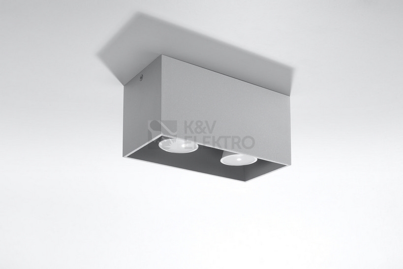 Obrázek produktu  Nástěnné svítidlo SOLLUX Quad maxi GU10 2x40W bez zdroje SL.0382 šedá 1