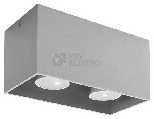 Obrázek produktu Stropní svítidlo SOLLUX Quad maxi GU10 2x40W bez zdroje SL.0382 šedá 0