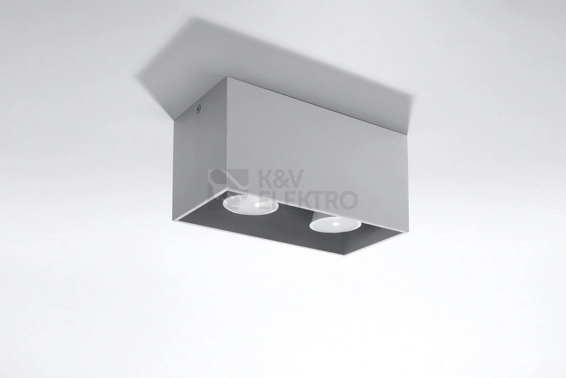 Obrázek produktu Stropní svítidlo SOLLUX Quad maxi GU10 2x40W bez zdroje SL.0382 šedá 1