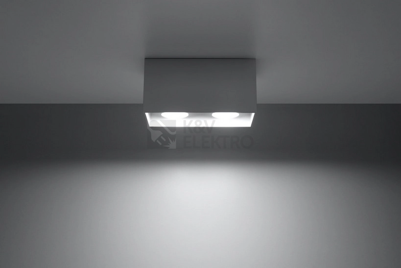 Obrázek produktu Stropní svítidlo SOLLUX Quad maxi GU10 2x40W bez zdroje SL.0382 šedá 2