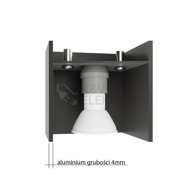 Obrázek produktu Stropní svítidlo SOLLUX Quad maxi GU10 2x40W bez zdroje SL.0382 šedá 3