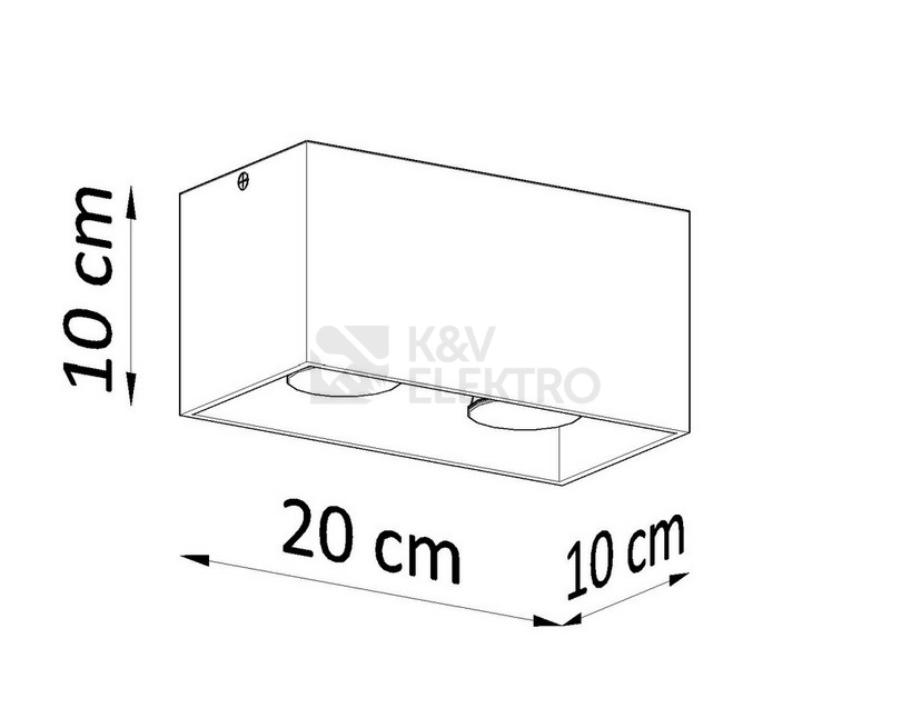 Obrázek produktu Stropní svítidlo SOLLUX Quad maxi GU10 2x40W bez zdroje SL.0382 šedá 4