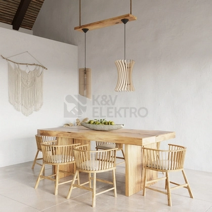 Obrázek produktu Lustr SOLLUX Oriana E27 1x60W bez zdroje SL.0642 přírodní dřevo 4
