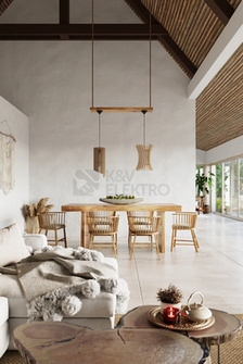 Obrázek produktu Lustr SOLLUX Oriana E27 1x60W bez zdroje SL.0642 přírodní dřevo 5