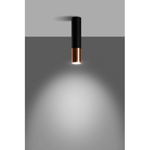 Stropní svítidlo SOLLUX Loopez GU10 1x40W bez zdroje SL.0945 černá/měď (obrázek 6)