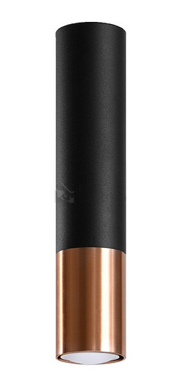 Obrázek produktu Stropní svítidlo SOLLUX Loopez GU10 1x40W bez zdroje SL.0945 černá/měď 0