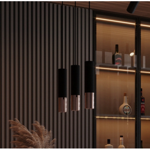 Lustr SOLLUX Loopez 1 GU10 1x40W bez zdroje SL.0946 černá/měď