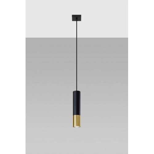 Lustr SOLLUX Loopez 1 GU10 1x40W bez zdroje SL.0952 černá/zlatá (obrázek 5)