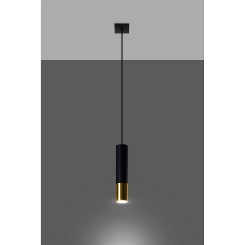 Lustr SOLLUX Loopez 1 GU10 1x40W bez zdroje SL.0952 černá/zlatá (obrázek 6)