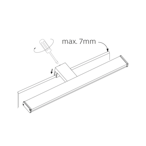 Koupelnové LED svítidlo nad zrcadlo Panlux ARVEN PN12100006 8W IP44 3000K černá (obrázek 6)
