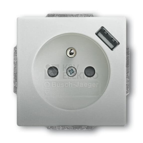  Future linear, Busch-axcent zásuvka s nabíjením USB MUCBUSB-866-500 2CKA002017A1897 ušlechtilá ocel