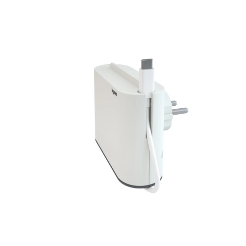 Nabíječka USB A+C rozdvojka 2x2P Legrand 49401 bílá/tmavě šedá (obrázek 7)
