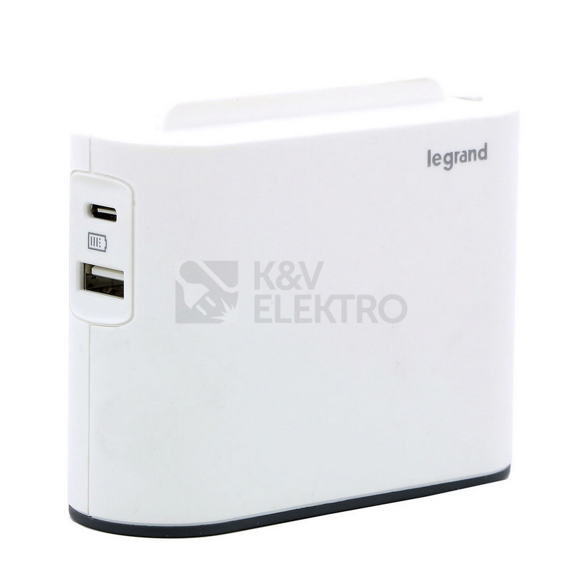 Obrázek produktu Nabíječka USB A+C rozdvojka 2x2P Legrand 49401 bílá/tmavě šedá 5