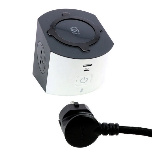 Bezdrátová nabíječka USB A+C 2x2P+T Legrand 49412 bílá/tmavě šedá (obrázek 5)