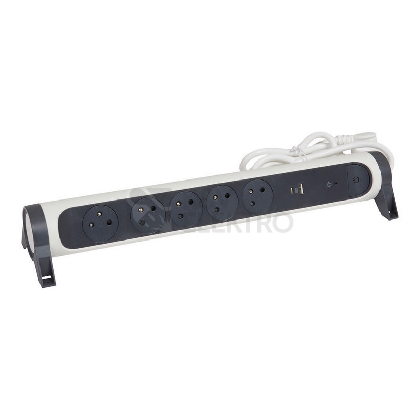 Obrázek produktu Prodlužovací kabel 1,5m 5zásuvek USB A+C přepěťová ochrana Legrand 49420 bílá/tmavě šedá 3