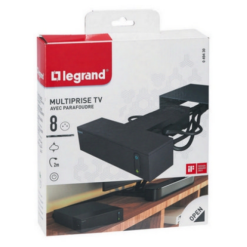 Televizní hub zásuvka 4x2P+T 4x2P 2m přepěťová ochrana Legrand 49430