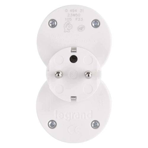 Rozdvojka 2x2P+T Legrand 49431 bílá/světle šedá (obrázek 8)